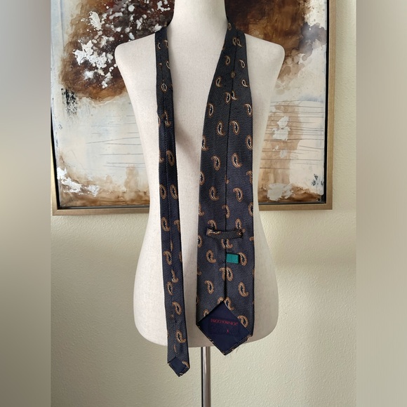Rare Vintage PROCHOWNICK Paisley 100% Seta / Silk Mens neck tie ~ - Picture 4 of 11